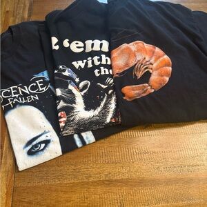 Graphic Black T-Shirts Set